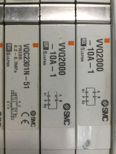 Used SMC Manifold w/ Valves VVQ2000 #104444
