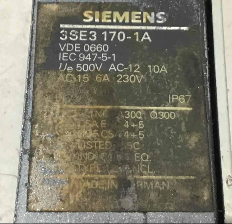 Used SIEMENS Limit Switch 3SE3 170-1A USED