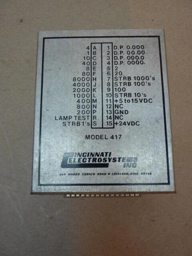 Used CINCINNATI ELECTROSYSTEMS Display 417 #35885