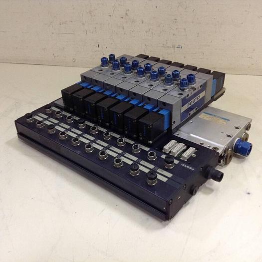 Used FESTO Manifold w/ Valves IIFB-02-1/4-8 Used