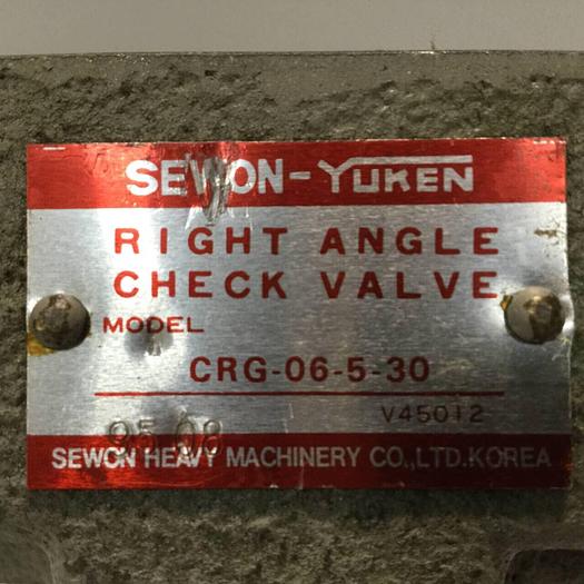 Used YUKEN Right Angle Check Valve CRG-06-5-30 #92404
