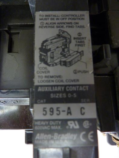 Used ALLEN BRADLEY AC Contactor 500F-BOD930 SER B #55277