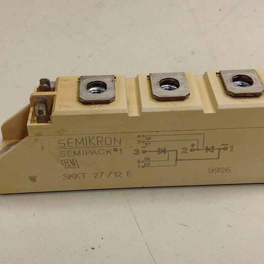 Used SEMIKRON Thyristor Module SKKT 27/12E #77722