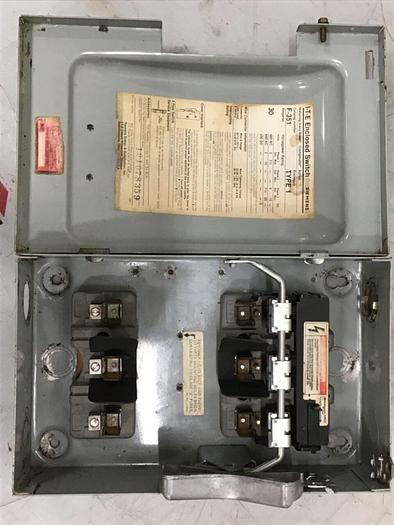 Used SIEMENS 30 Amp Disconnect Switch F351 #127038
