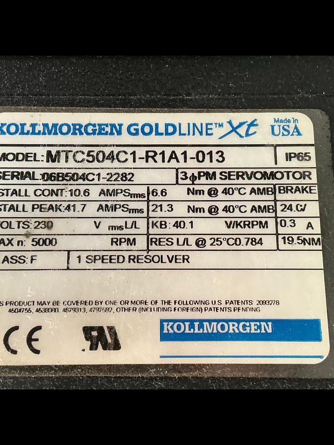 Used KOLLMORGEN MTC504C1-R1A1-013
