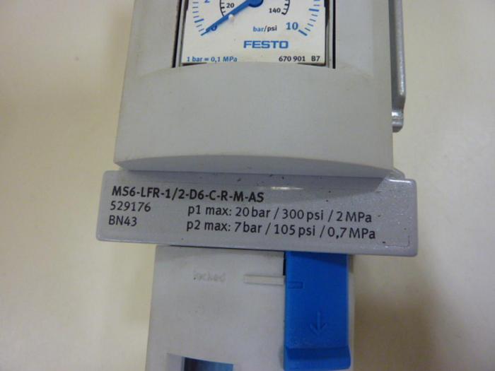 Used FESTO Regulator MS6-LFR-1/2-D6-CRM-AS #59588