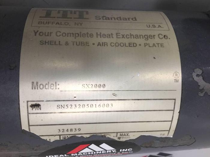 Used ITT STANDARD Heat Exchanger SX2000 Used