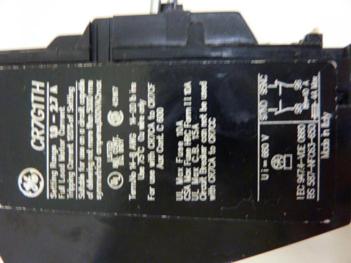 Used GENERAL ELECTRIC Overload Relay CR7G1TH #57267