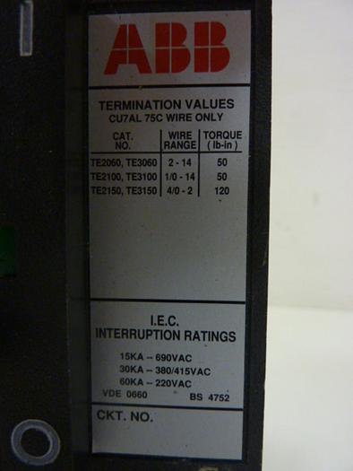 Used ABB 20 Amp Circuit Breaker UXAB 727131 R 103 #63158