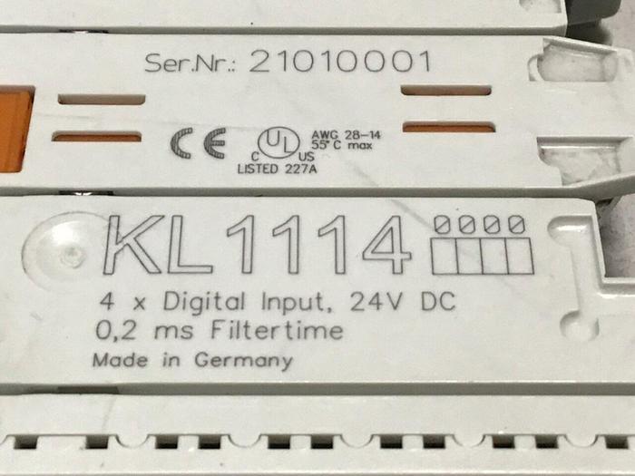 Used BECKHOFF 4-Channel Digital Input Terminal KL1114 #125259