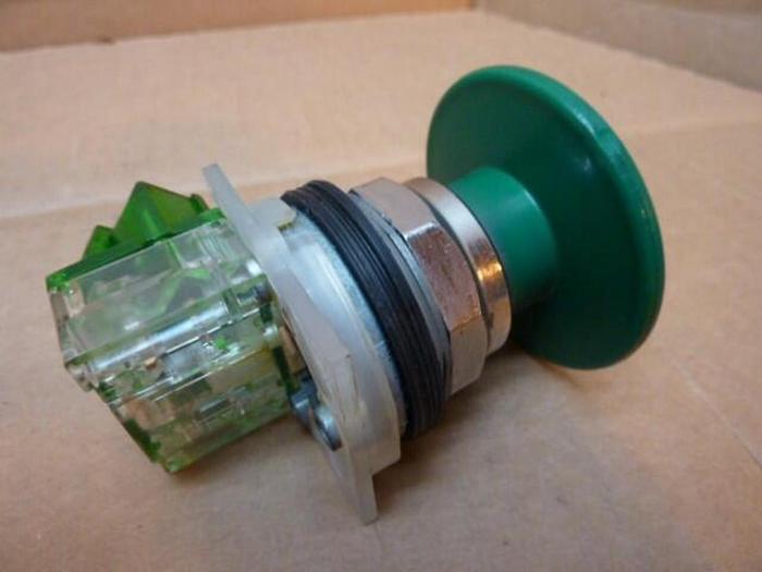 Used ALLEN BRADLEY Mushroom Push Button PB133 GREEN #22133