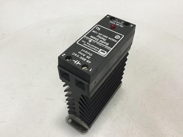 Used CONTINENTAL INDUSTRIES Solid State Relay RSDA-660-25-1DE #134772
