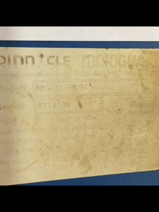 Used PINNACLE SYSTEMS INC Light Curtain Control Box MG-32-0F-04 USED