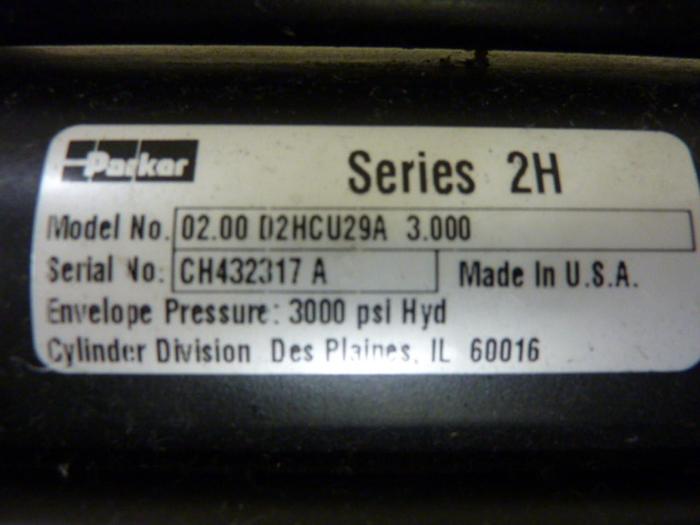 Used PARKER Cylinder 02.00 D2HCU29A 3.000 #57800