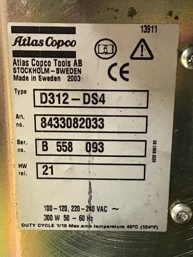 Used ATLAS COPCO Tensor Torque Controller D312-DS4 #138392
