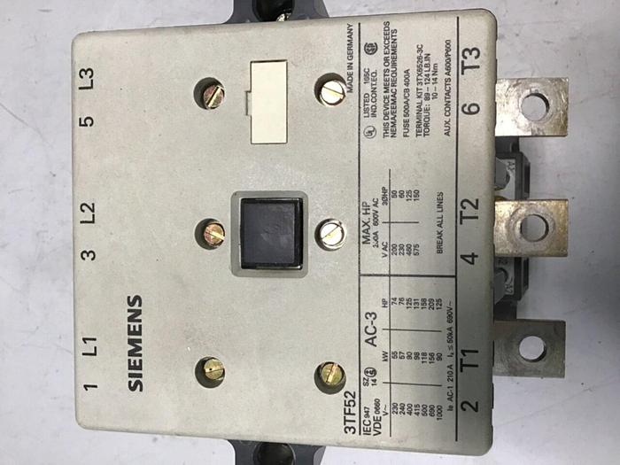 Used SIEMENS Contactor 3TF5222-0AK6 #134098