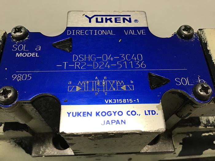 Used YUKEN DSHG-04-3C40-T-R2-D24-51136 Valve Used #145651