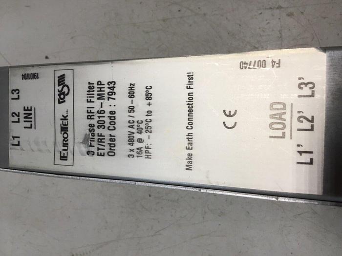 Used EUROTEK Line Reactor ET/RF 3016-MHP #133992