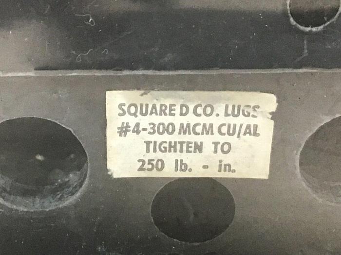 SQUARE D 225 Amp Circuit Breaker KAL36225 #126089