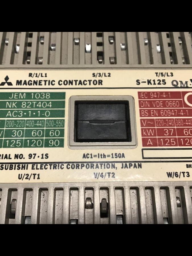 Used MITSUBISHI Magnetic Contactor S-K125 USED