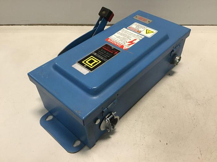 Used SQUARE D 30 Amp Safety Disconnect Switch H361AWK E1 Used