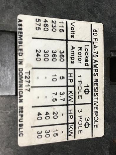 Used CUTLER HAMMER Contactor C25FNF360 #133914