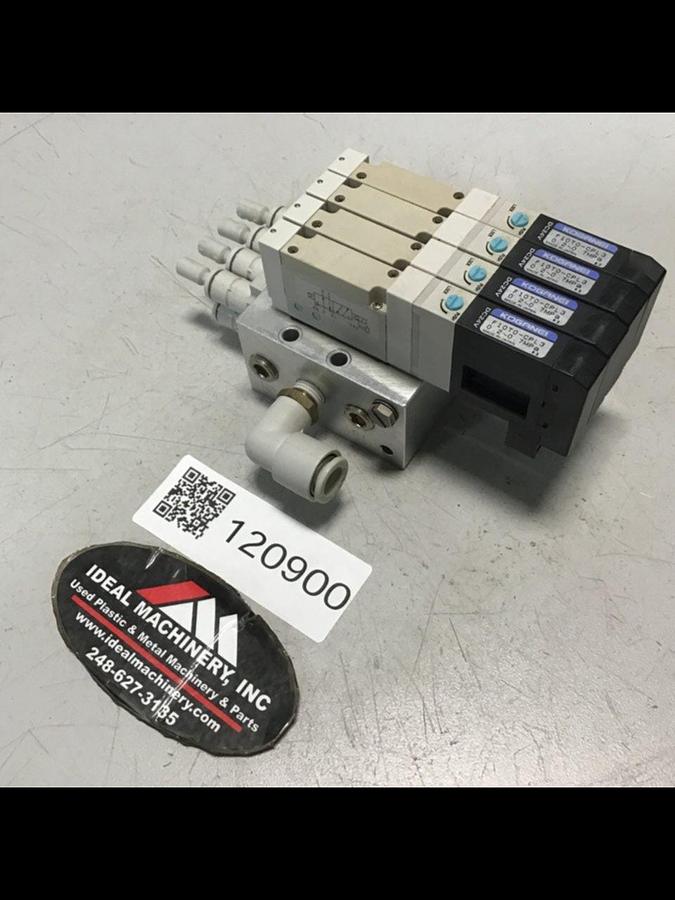 Used KOGANEI Manifold w/ Valves F10M4AJ USED