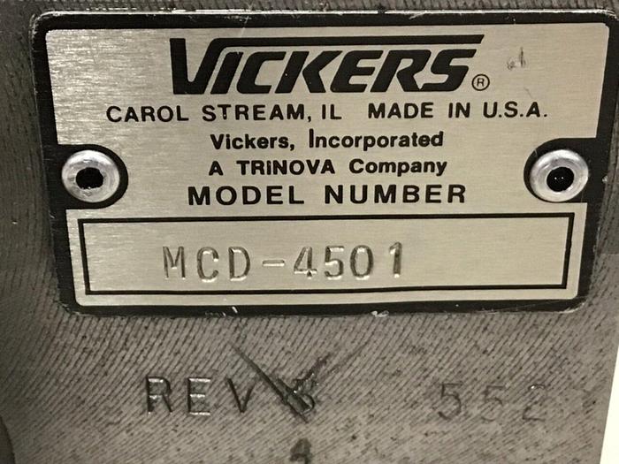 Used VICKERS Manifold Block Valve MCD-4501 USED