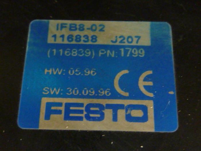 Used FESTO Control Block / Valve Terminal IFB8-02 #52819