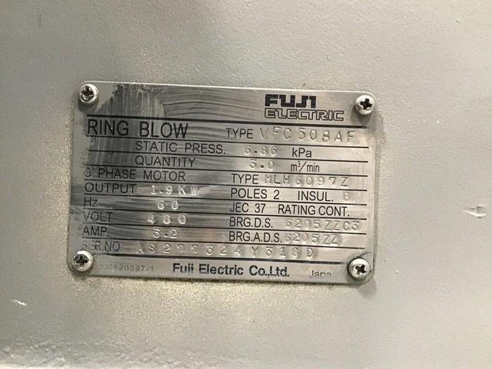 Used FUJI ELECTRIC Ring Blow Motor VFC508AF Used