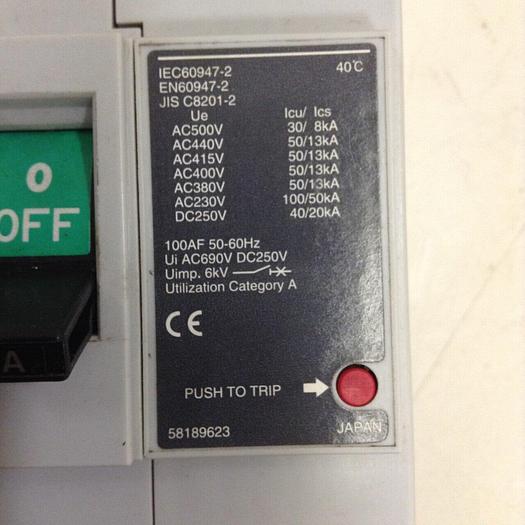 Used FUJI ELECTRIC 30 Amp Circuit Breaker SA103RCUL 30 #74830