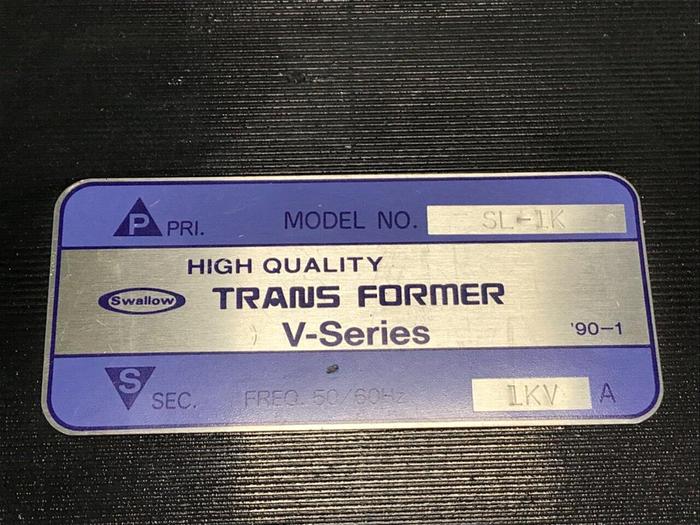 Used SWALLOW ELECTRIC CO. 1 kVA Transformer SL-1K Used
