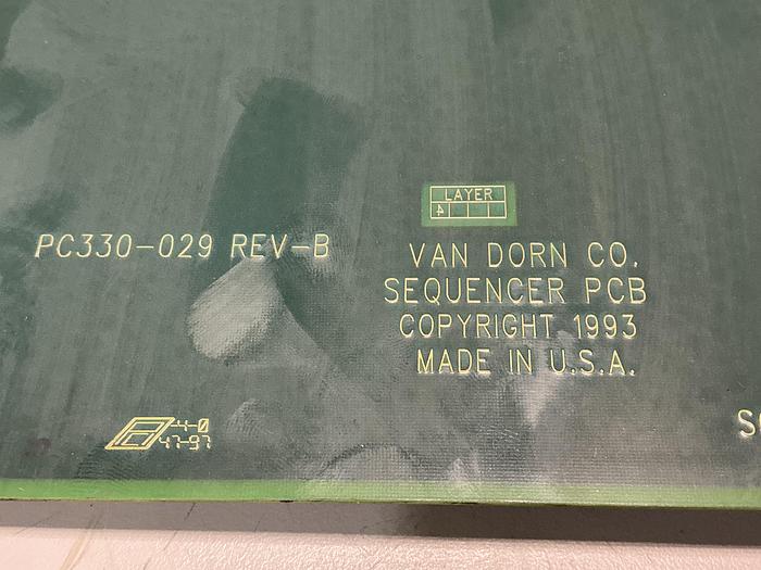 Used VAN DORN ASSY 330029 REV-B