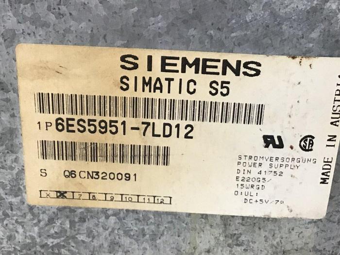 Used SIEMENS Power Supply 6ES5 951-7LD12 #119270