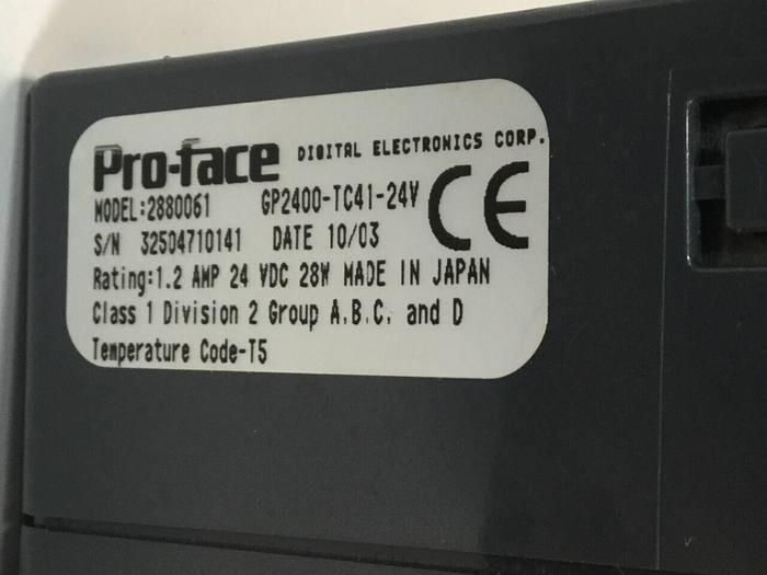 Used PROFACE Operator Interface Panel GP2400-TC41 2880061 Used