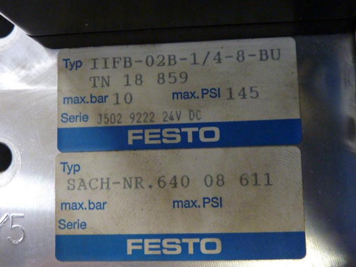 Used FESTO Control Block / Valve Terminal IFB8-02 #52847