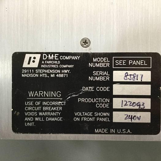 Used DME Temperature Controller CSS30G #93427