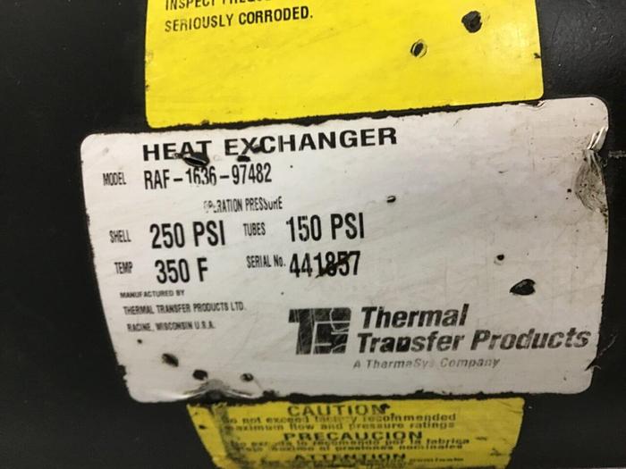Used THERMAL TRANSFER Heat Exchanger RAF-1636-97482 Used