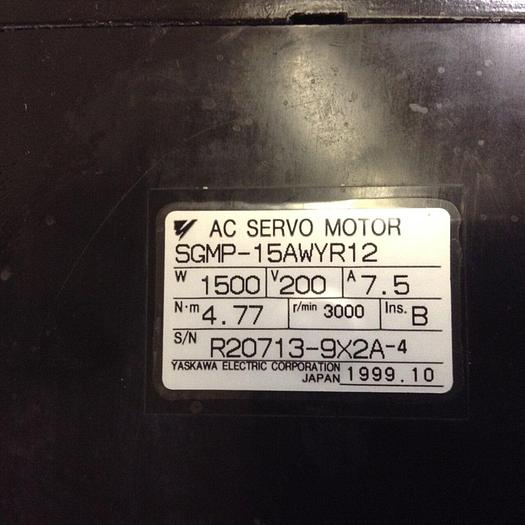 Used YASKAWA AC Servo Motor SGMP-15AWYR12 #73577