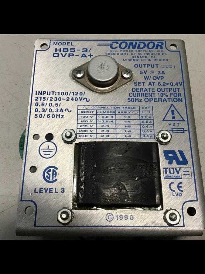 Used POWER ONE Power Supply HB5-3/OVP-A USED