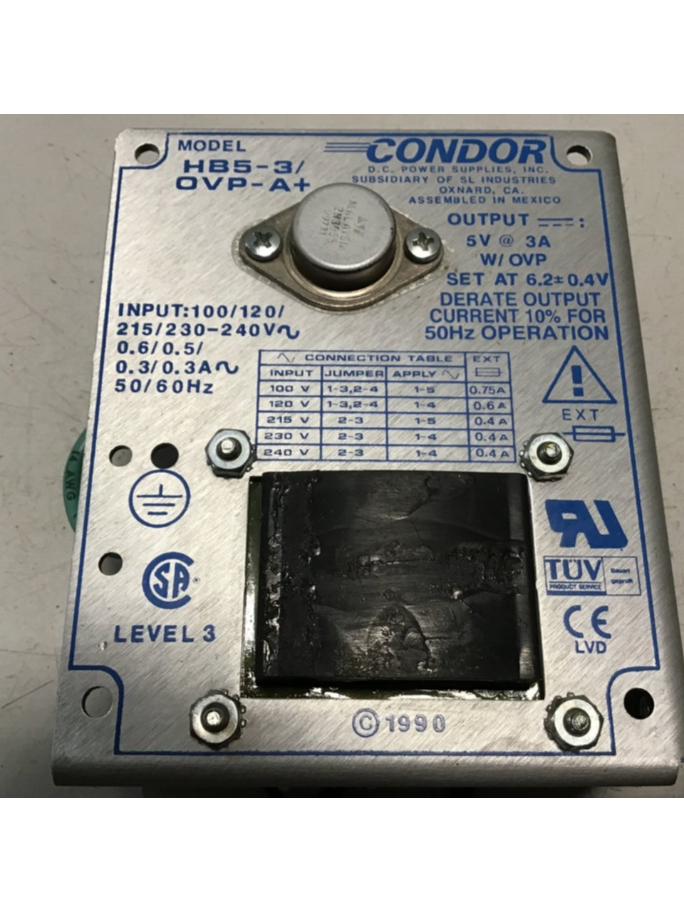 Used POWER ONE Power Supply HB5-3/OVP-A USED