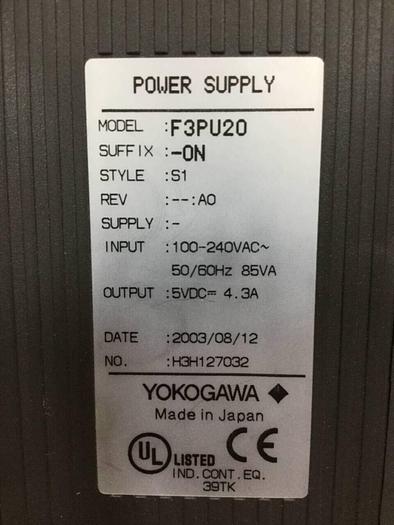 Used YOKOGAWA Power Supply F3PU20-0N #98792
