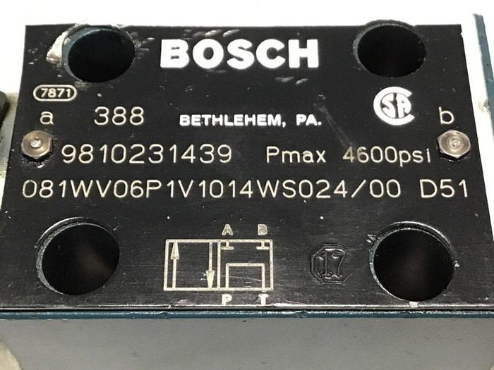 Used BOSCH Valve 081WV06P1V1014WS024/00D51 #123333