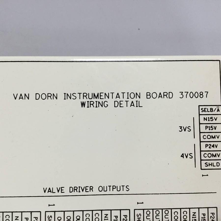 Used VAN DORN Instrumentation Board 370087 USED