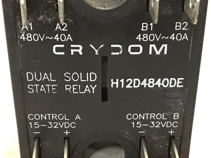 Used CRYDOM Dual Solid State Relay H12D4840DE #122514