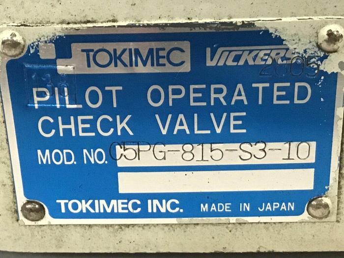 Used TOKIMEC Valve C5PG-815-S3-10 #142028
