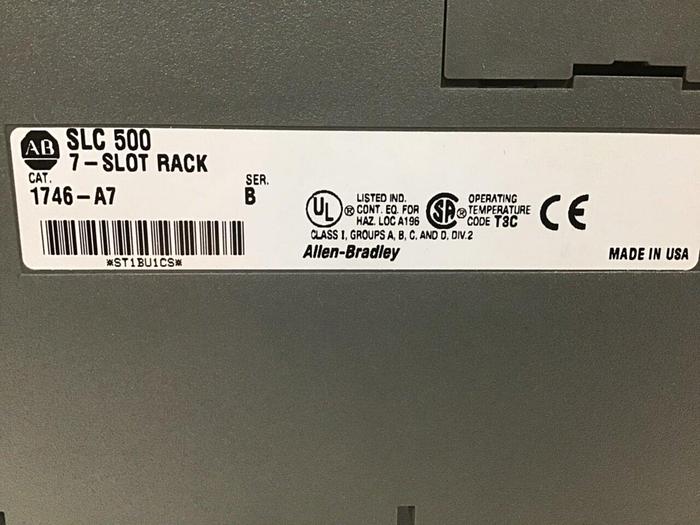 Used ALLEN BRADLEY Power Supply & Slot Rack 1746-P2 SER C / 1746-A7 SER B #112947