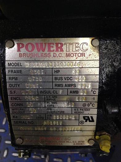Used POWERTEC Brushless DC Motor A25CMW1010900046 Used