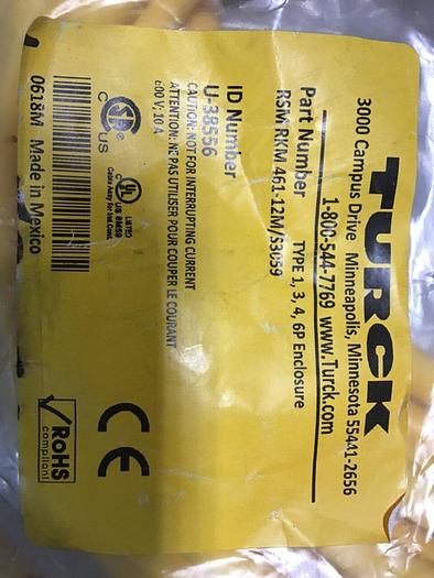 TURCK ELEKTRONIK Minifast Cable U-38556 RSM RKM 461-12M #140337