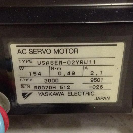 Used YASKAWA AC Servo Motor USASEM-02YRW11 Used